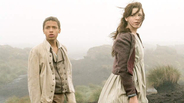 How is childhood presented in wuthering heights film