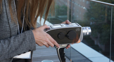 Prototype camera; note the colors of the production camera are reversed