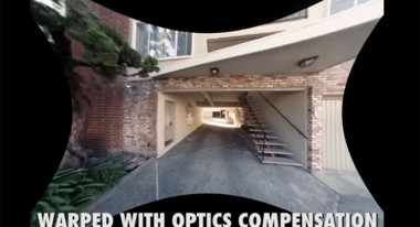 Unwarping the image with the Optics Compensation Effect