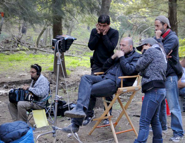 Director Hany Abu-Assad on the set of Omar . Courtesy Adopt Films.