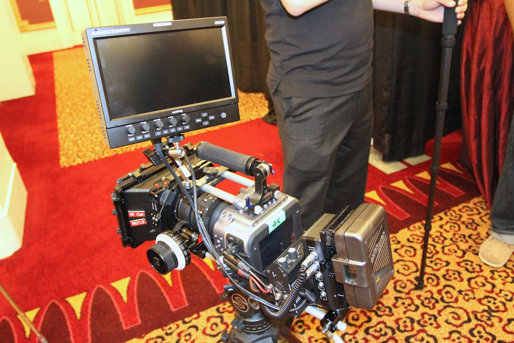 Blackmagic Design Production Camera 4K might be the least expensive item in this rig.
