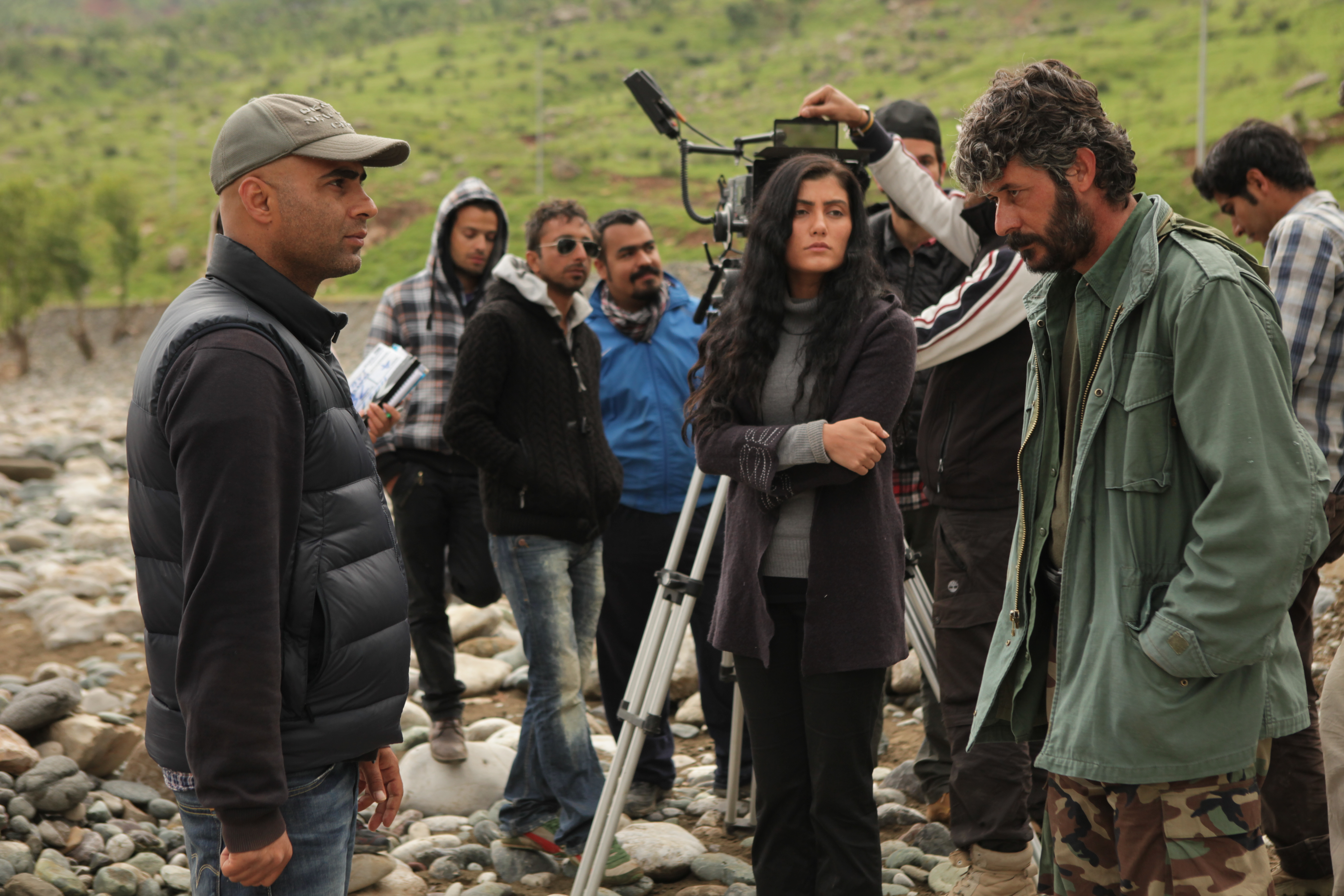 Helly Luv on the set of "Mardan" directed by Batin Ghobadhi.