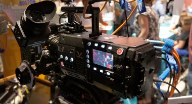 Rear view of VariCam 35 showing recorder and detachable control panel