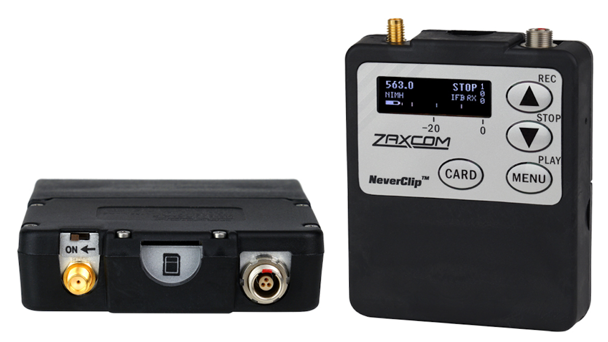 Zaxcom’s TRXLA5 and the TRX745 plug-on transmitter