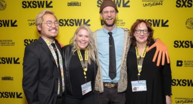 Top (L-R) Daniel Kwan, Claudette Godfrey, Daniel Scheinert, and Janet Pierson at the opening night premiere of "Everything Everywhere All At Once" during SXSW 2022