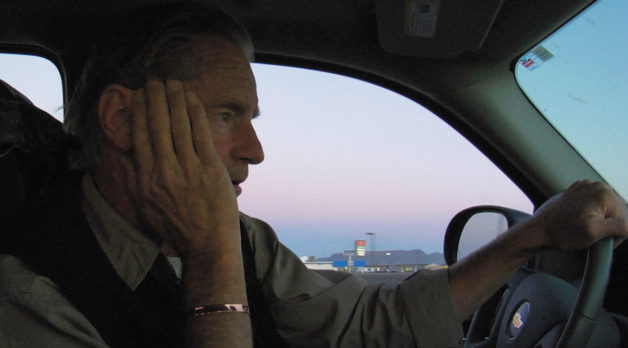 Sam Shepard driving, courtesy of Treva Wurmfeld