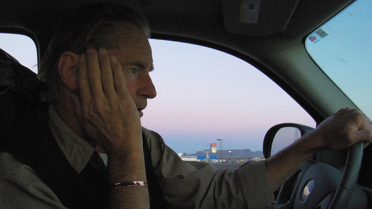 Sam Shepard driving, courtesy of Treva Wurmfeld