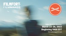 A banner that reads Filmfort + Filmmaker: Online Showcase Streaming March 23-26, 2023 Beginning 9am ET.
