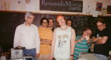 A photo that appears to be from the late '90s/early aughts featuring an array of geeky tech bros.