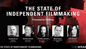 Headshots of all five participants of The Wrap's virtual panel on "The State of Independent Filmmaking."