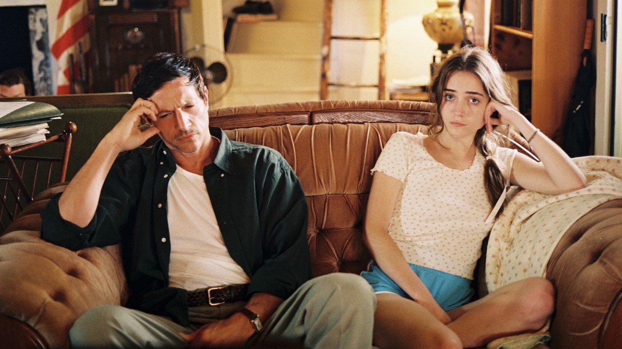 Simon Rex and Talia Ryder in The Sweet East (photo by Leia Jospe)