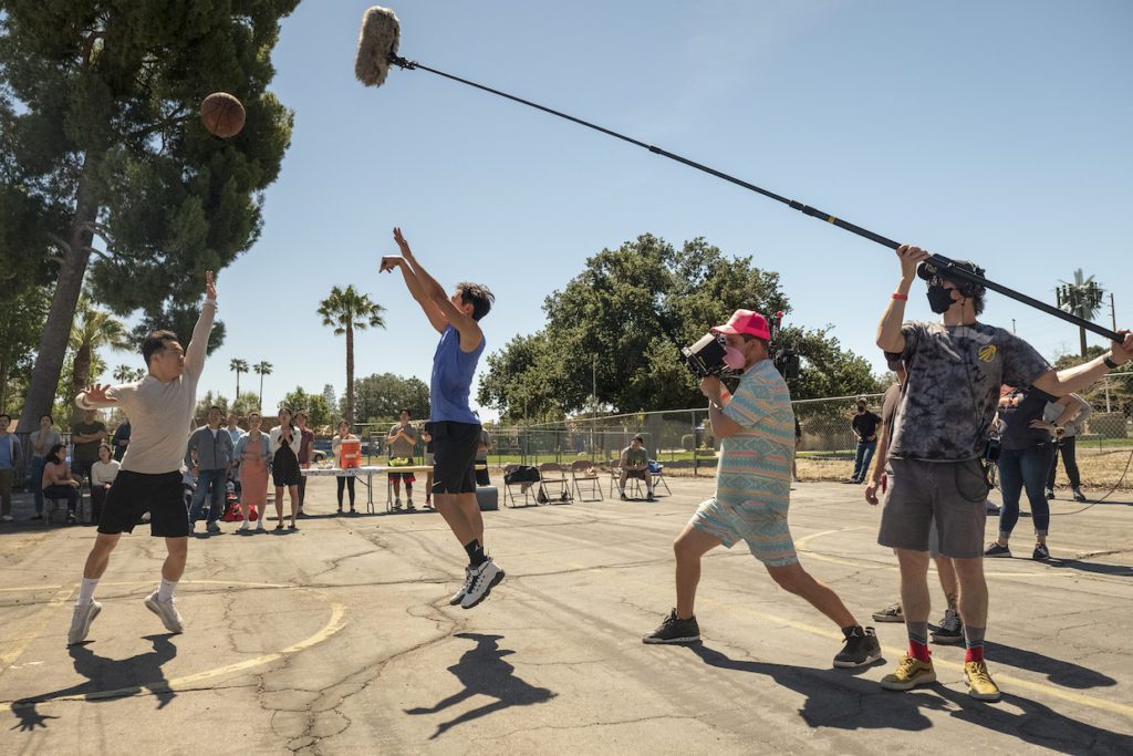 On the set of Beef (Photo by Andrew Cooper)