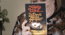 Fact activist Aubrey Gordon holds up a book called Hello Lord...The Devil Wants Me Fat!" in Jeanie Finlay's Your Fat Friend