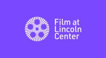 A purple background with white text that reads "Film at Lincoln Center."