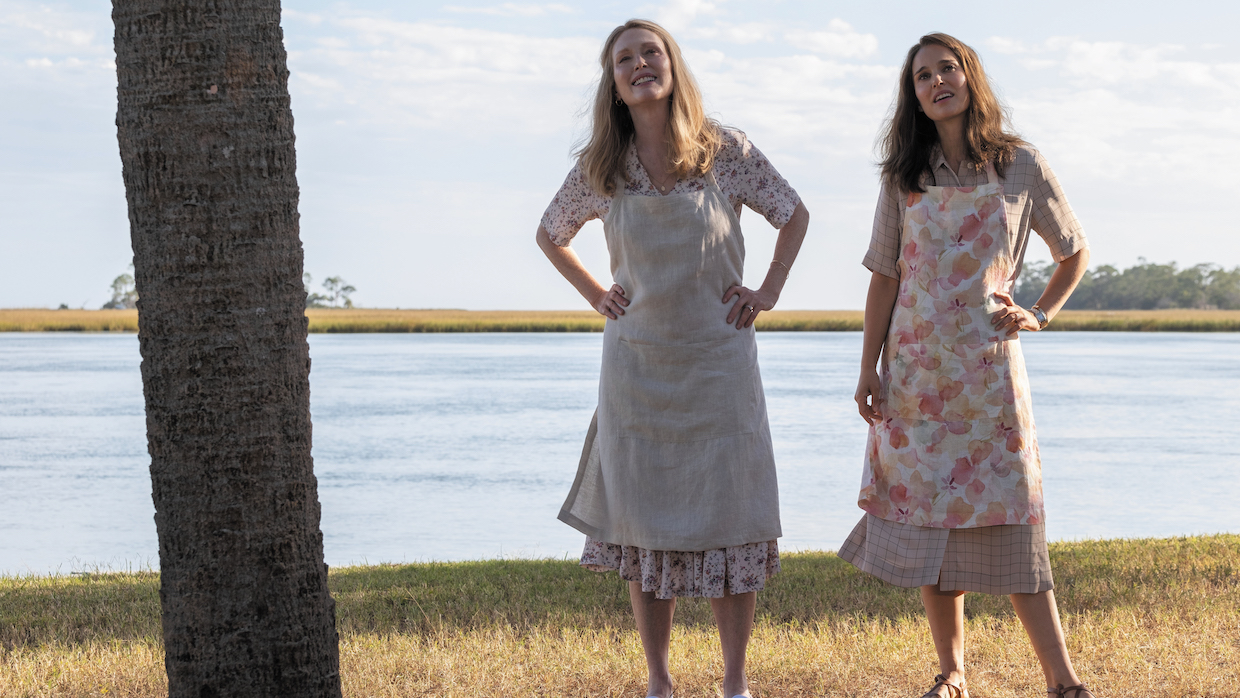 Julianne Moore and Natalie Portman in Todd Haynes's May December (Photo by Francois Duhamel, courtesy of Netflix)
