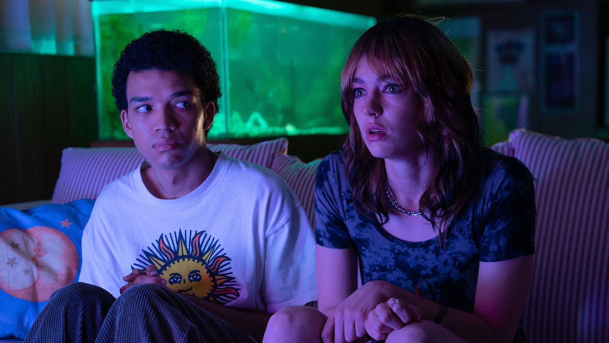 Justice Smith and Brigette Lundy-Paine in "I Saw the TV Glow."