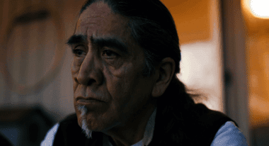 Close-up of Julian Brave NoiseCat, a member of Shuswap Nation.